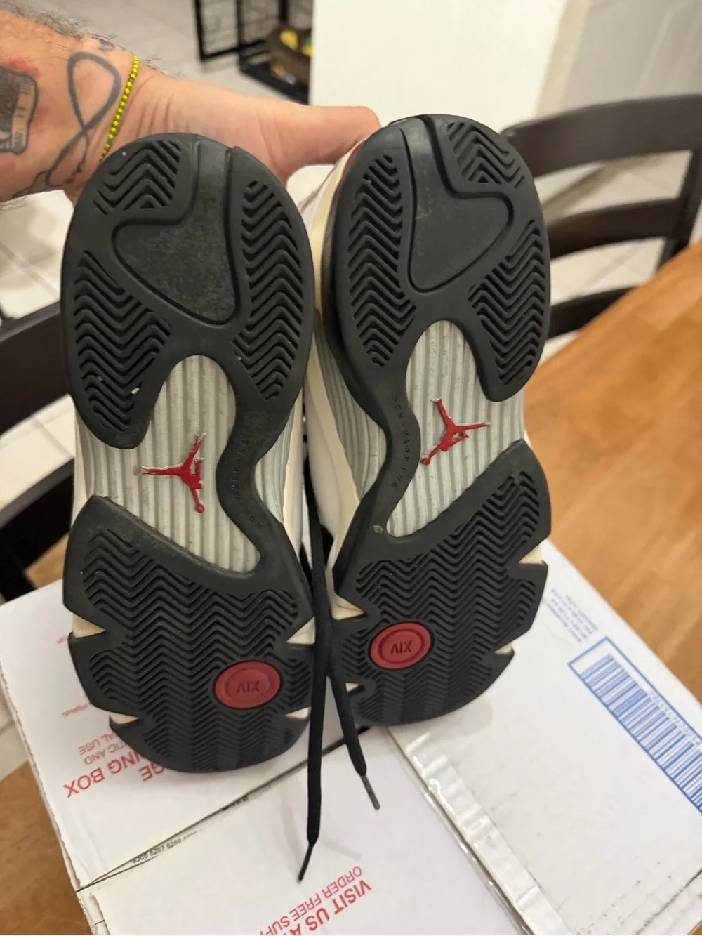 Nike Air Jordan 14 black toe size 6.5y
